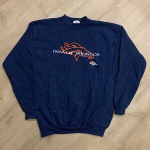 Vintage 90s Logo Athletic NFL Denver Broncos Sweatshirt Men's Medium Embroidered